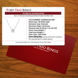 Dune 1 CT. T.W. Lab Grown Diamond Solitaire Pendant 14K White Gold