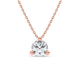 Photo of Meryll 3 CT. T.W. Lab Grown Diamond Solitaire Pendant 10K Rose Gold [SP1886R-L295]