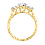 Photo of Fraya 2 ct tw. Lab Grown Diamond Round Solitaire Bridal Set 14K Yellow Gold [BT1676YE-L095]