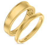 Photo of Fraya Wedding Band Set 14K Yellow Gold [WB1676Y]