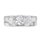 Photo of Fraya 2 ct tw. Lab Grown Diamond Round Solitaire Bridal Set 14K White Gold [BR1676W-L095]