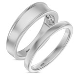 Photo of Fraya Wedding Band Set 14K White Gold [WB1676W]