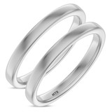 Photo of Fraya Same Sex Ladies Band Set 14K White Gold [WL1676W]