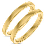 Photo of Fraya Same Sex Ladies Band Set 14K Yellow Gold [WL1676Y]
