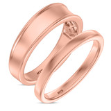 Photo of Fraya Wedding Band Set 14K Rose Gold [WB1676R]