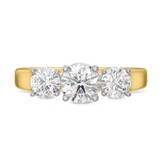 Photo of Fraya 2 ct tw. Lab Grown Diamond Round Solitaire Bridal Set 10K Yellow Gold [BT1676YE-L095]