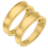 Photo of Fraya Same Sex Mens Band Set 10K Yellow Gold [WM1676Y]