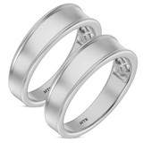 Photo of Fraya Same Sex Mens Band Set 10K White Gold [WM1676W]