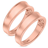 Photo of Fraya Same Sex Mens Band Set 10K Rose Gold [WM1676R]