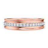 Photo of Georgie 1/2 ct tw. Lab Grown Diamond Wedding Band Set 14K Rose Gold [BT1679RM]