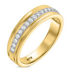 Photo of Georgie 3/4 ct tw. Lab Grown Diamond Same Sex Mens Band Set 14K Yellow Gold [BT1679YM]