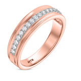 Photo of Georgie 1/2 ct tw. Lab Grown Diamond Wedding Band Set 10K Rose Gold [BT1679RM]