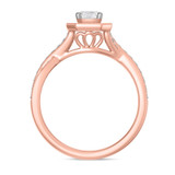 Photo of Georgie 1 2/3 ct tw. Lab Grown Diamond Emerald Solitaire Bridal Set 10K Rose Gold [BT1679RE-N045]