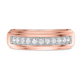 Photo of Ela 3/4 ct tw. Lab Grown Diamond Wedding Band Set 14K Rose Gold [BT1669RM]