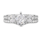 Photo of Ela 1 3/4 ct tw. Lab Grown Diamond Round Solitaire Bridal Set 14K White Gold [BR1669W-L095]