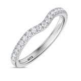 Photo of Ela 3/4 ct tw. Lab Grown Diamond Wedding Band Set 14K White Gold [BT1669WL]