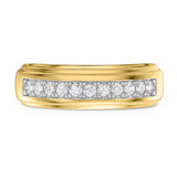 Photo of Ela 1/2 ct tw. Lab Grown Diamond Mens Wedding Band 10K Yellow Gold [BT1669YM]