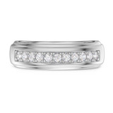 Photo of Ela 1 ct tw. Lab Grown Diamond Same Sex Mens Band Set 14K White Gold [BT1669WM]