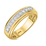 Photo of Ela 1 ct tw. Lab Grown Diamond Same Sex Mens Band Set 14K Yellow Gold [BT1669YM]