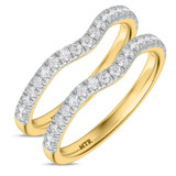 Photo of Ela 1/2 ct tw. Lab Grown Diamond Same Sex Ladies Band Set 10K Yellow Gold [WL1669Y]