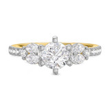 Photo of Ela 2 1/3 ct tw. Lab Grown Diamond Round Solitaire Trio Set 10K Yellow Gold [BT1669YE-L095]
