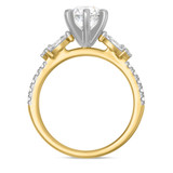 Photo of Ela 1 3/4 ct tw. Lab Grown Diamond Round Solitaire Bridal Set 10K Yellow Gold [BT1669YE-L095]