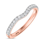 Photo of Ela 3/4 ct tw. Lab Grown Diamond Wedding Band Set 10K Rose Gold [BT1669RL]