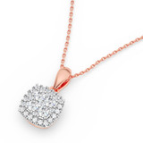Photo of Brooks 1/5 CT. T.W. Lab Grown Diamond Pendant 10K Rose Gold [CP1910R]