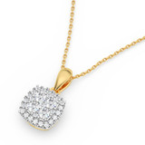 Photo of Brooks 1/5 Carat T.W. Lab Grown Diamond Pendant 14K Yellow Gold [CP1910Y]