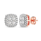 Photo of Brooks 1/2 Carat T.W. Lab Grown Diamond Earring 14K Rose Gold [CE1910R]