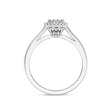 Photo of Brooks 1/5 ct tw. Lab Grown Diamond Cushion Cluster Engagement Ring 14K White Gold [BT1910WE-C000]