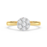 Photo of Carey 3/8 ct tw. Lab Grown Diamond Round Cluster Engagement Ring 14K Yellow Gold [BT1911YE-C000]