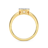 Photo of Carey 3/8 ct tw. Lab Grown Diamond Round Cluster Engagement Ring 14K Yellow Gold [BT1911YE-C000]