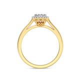 Photo of Brooks 1/5 ct tw. Lab Grown Diamond Cushion Cluster Engagement Ring 14K Yellow Gold [BT1910YE-C000]