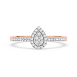 Photo of Care 1/5 ct tw. Lab Grown Diamond Pear Cluster Engagement Ring 14K Rose Gold [BT1913RE-C000]