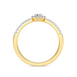Photo of Care 1/5 ct tw. Lab Grown Diamond Pear Cluster Engagement Ring 14K Yellow Gold [BT1913YE-C000]