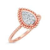 Photo of Carmel 1/5 ct tw. Lab Grown Diamond Pear Cluster Engagement Ring 10K Rose Gold [BT1914RE-C000]