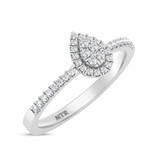 Photo of Care 1/5 ct tw. Lab Grown Diamond Pear Cluster Engagement Ring 10K White Gold [BT1913WE-C000]