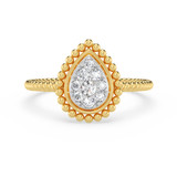 Photo of Carmel 1/5 ct tw. Lab Grown Diamond Pear Cluster Engagement Ring 10K Yellow Gold [BT1914YE-C000]