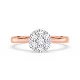 Photo of Carey 3/8 ct tw. Lab Grown Diamond Round Cluster Engagement Ring 10K Rose Gold [BT1911RE-C000]