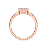 Photo of Carey 3/8 ct tw. Lab Grown Diamond Round Cluster Engagement Ring 10K Rose Gold [BT1911RE-C000]