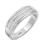 Photo of Clari 1/2 ct tw. Lab Grown Diamonds Mens Band 14K White Gold [BT1658WM]