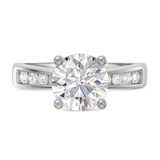 Photo of Clari 2 5/8 ct tw. Lab Grown Diamond Round Solitaire Bridal Set 14K White Gold [BT1658WE-L195]