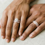 Photo of Clari 3 1/10 ct tw. Lab Grown Diamond Round Solitaire Trio Set 10K Rose Gold [BT1658R-L195]