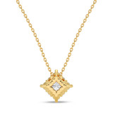 Photo of Cloey 3/4 ct tw. Lab Grown Princess Cluster Pendant Set 10K Yellow Gold [CP1915Y]