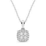 Photo of Brooks 7/8 ct tw. Lab Grown Cushion Cluster Ring Set 14K White Gold [CP1910W]