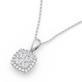 Photo of Brooks 7/8 ct tw. Lab Grown Cushion Cluster Ring Set 14K White Gold [CP1910W]