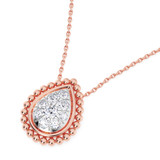 Photo of Carmel 3/4 ct tw. Lab Grown Pear Cluster Ring Set 10K Rose Gold [CP1914R]