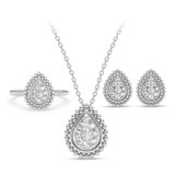 Photo of Carmel 3/4 ct tw. Lab Grown Pear Cluster Ring Set 14K White Gold