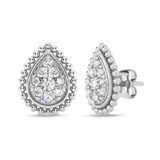 Photo of Carmel 3/4 ct tw. Lab Grown Pear Cluster Ring Set 14K White Gold [CE1914W]